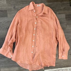 Women’s Vitamin A Oversize Linen Desert Playa Shirt